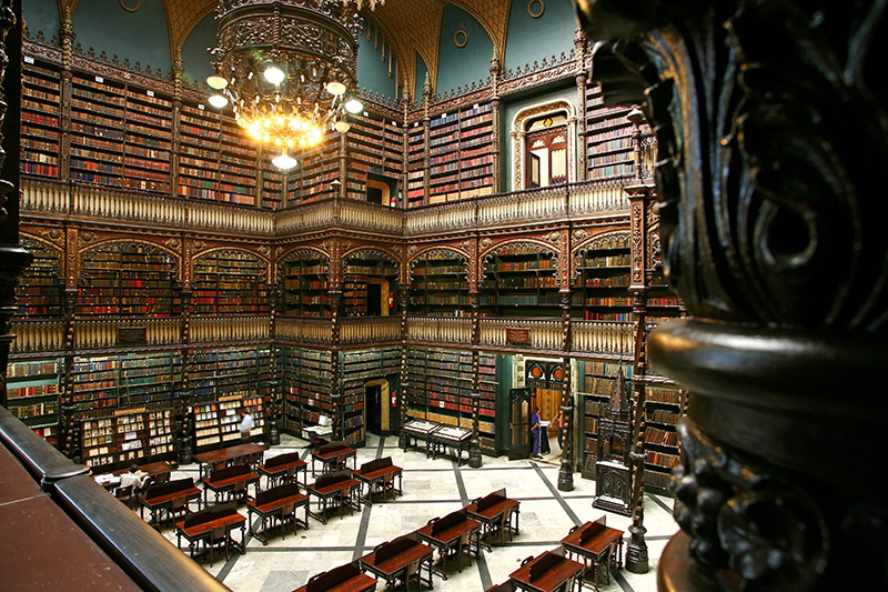 ブラジル・王立ポルトガル図書館の館内