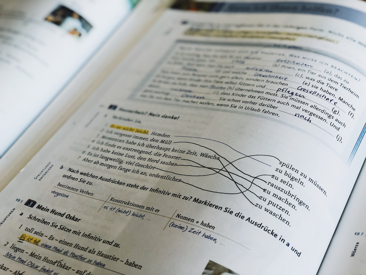 ドイツ語の語学学校の教科書